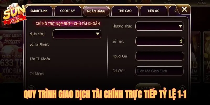 Sun win giao dịch trực tiếp với nạp rút tỷ lệ 1 1